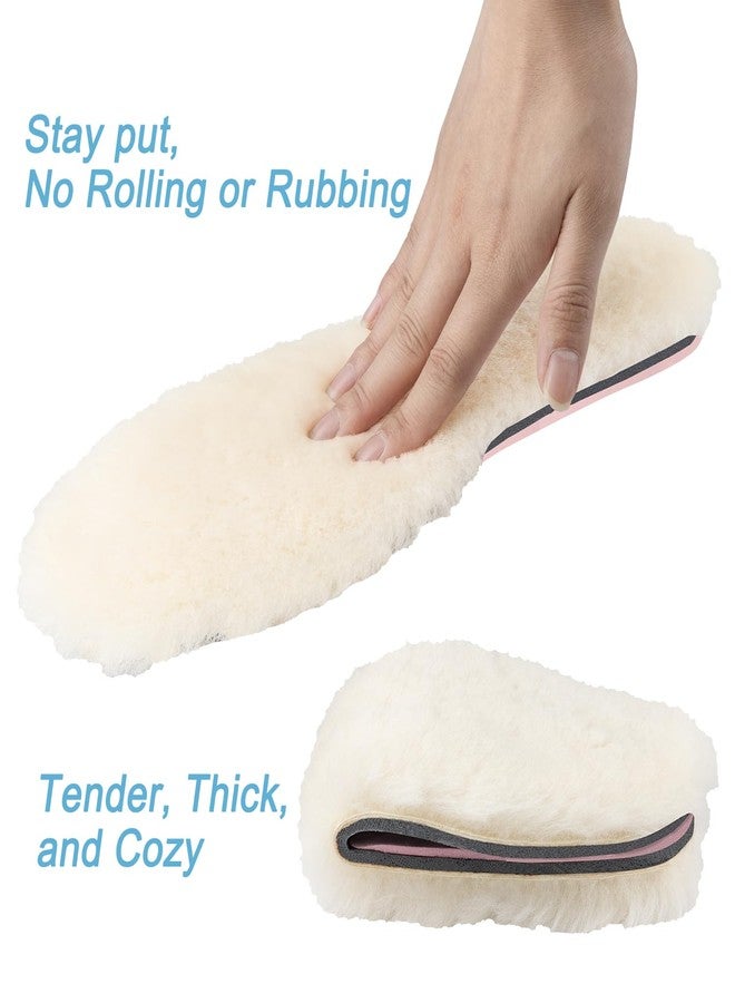 Endoto Sheepskin Insoles for UGG Women Slipper Replacement Inserts(Color:Pink,Size:Women8-EU39) - Image 4